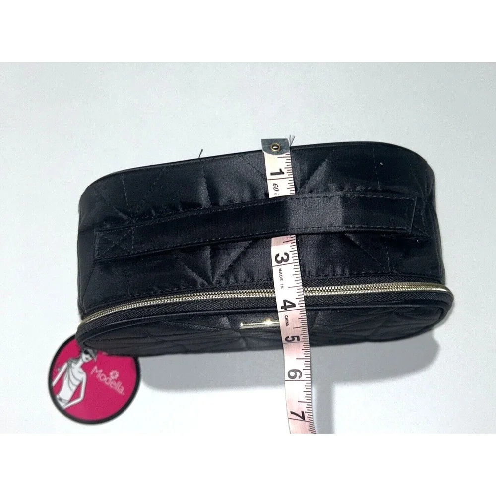 NWT Modella Black Travel Cosmetic Makeup Bag‎ Toiletry Organizer Storage Case